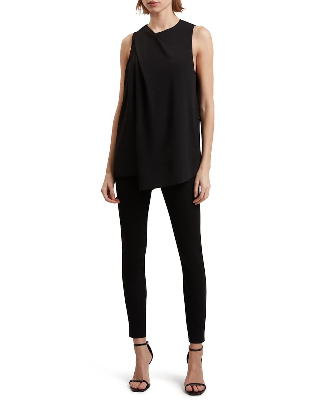 Pleat Detail Drape Top