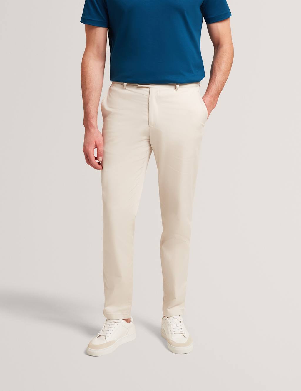 Ted Baker Men's Regular Fit Howeton Stretch Chinos - 34 - Stone - Available at M&S