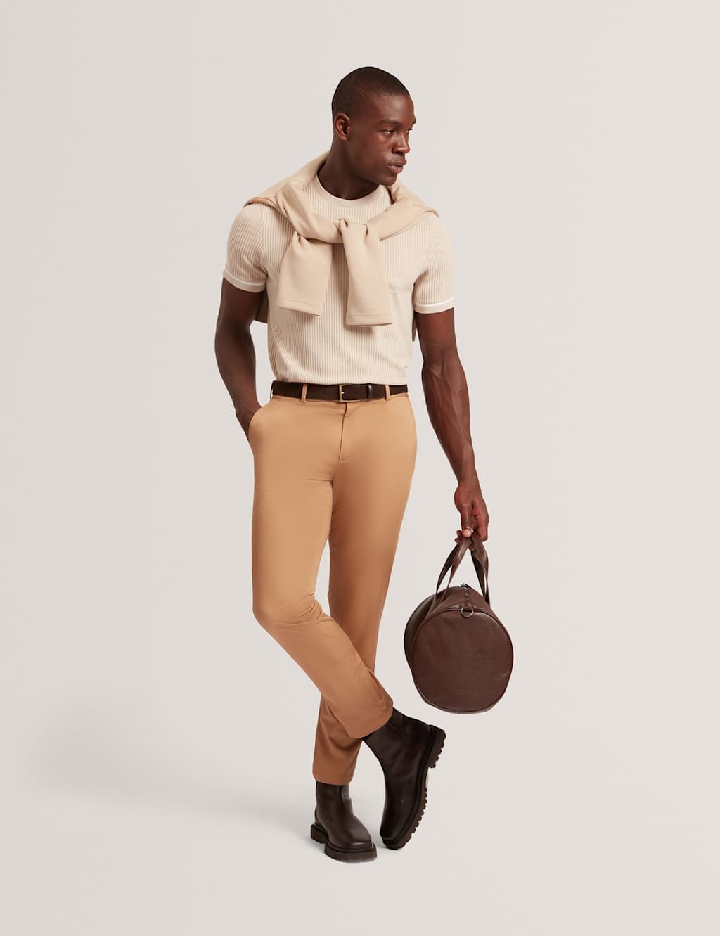 Ted Baker Men's Regular Fit Howeton Stretch Chinos - 34 - Tan - Available at M&S