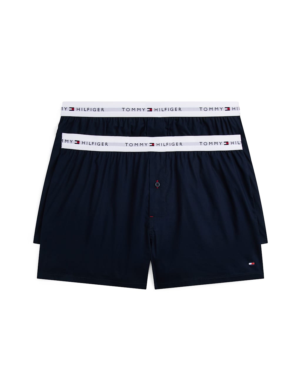 Tommy Hilfiger 2 Pack Signature Pure Cotton Boxers Navy