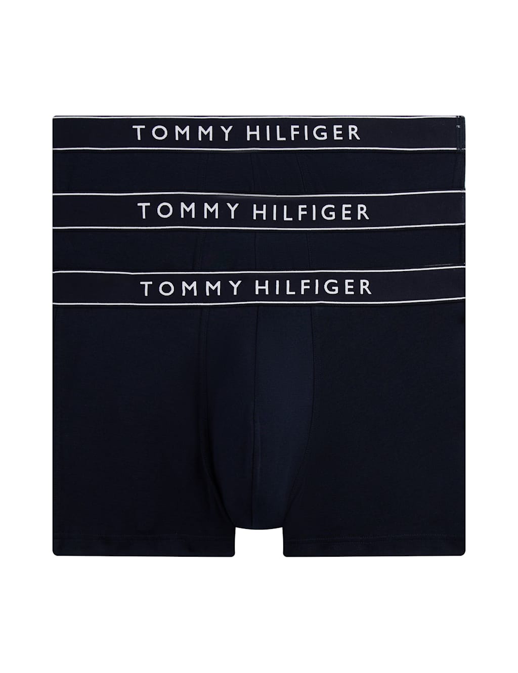 Tommy Hilfiger 3pk Cotton Rich Trunks Navy