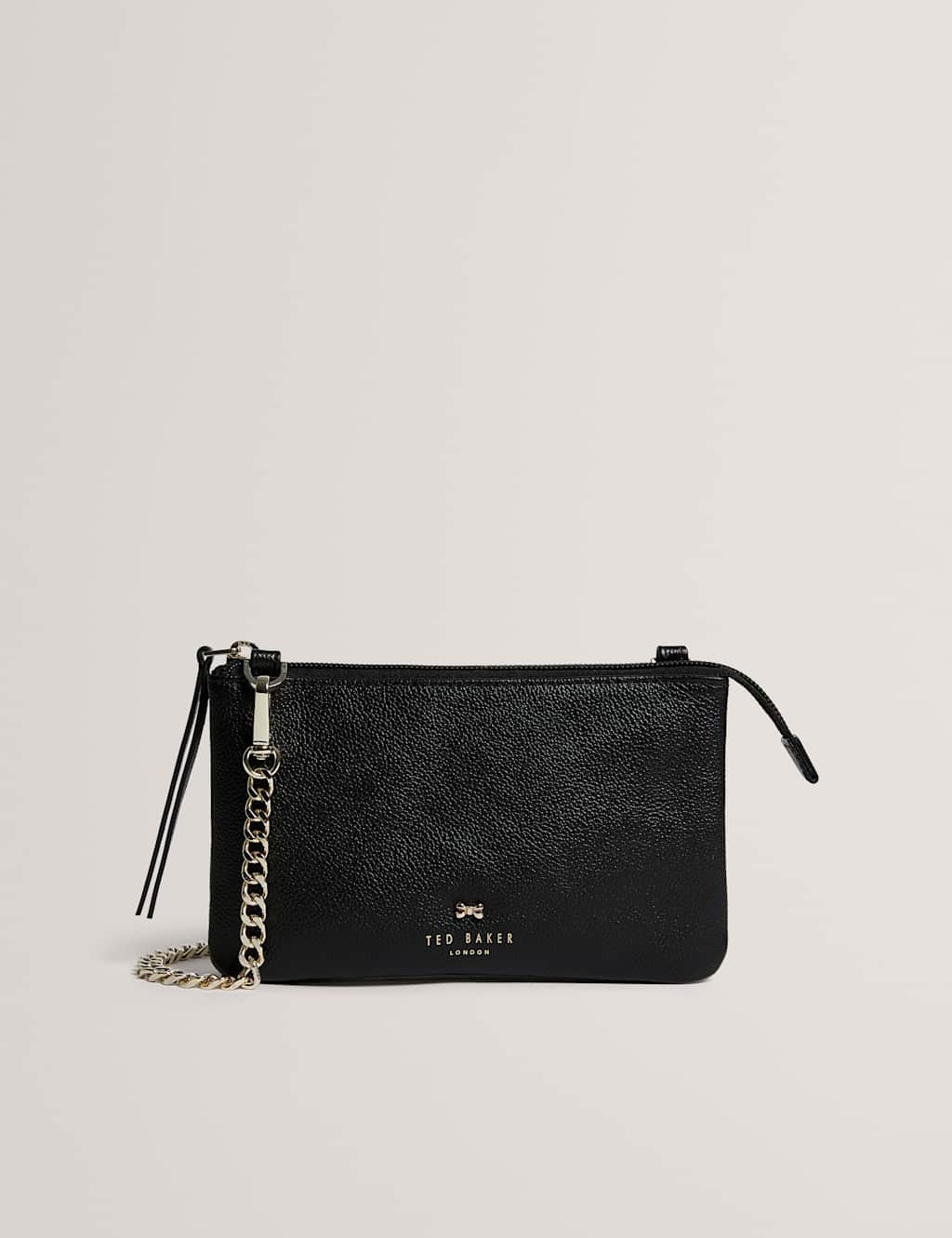 Ted Baker Women's Leather Chain Strap Cross Body Bag - Black - Available at M&S