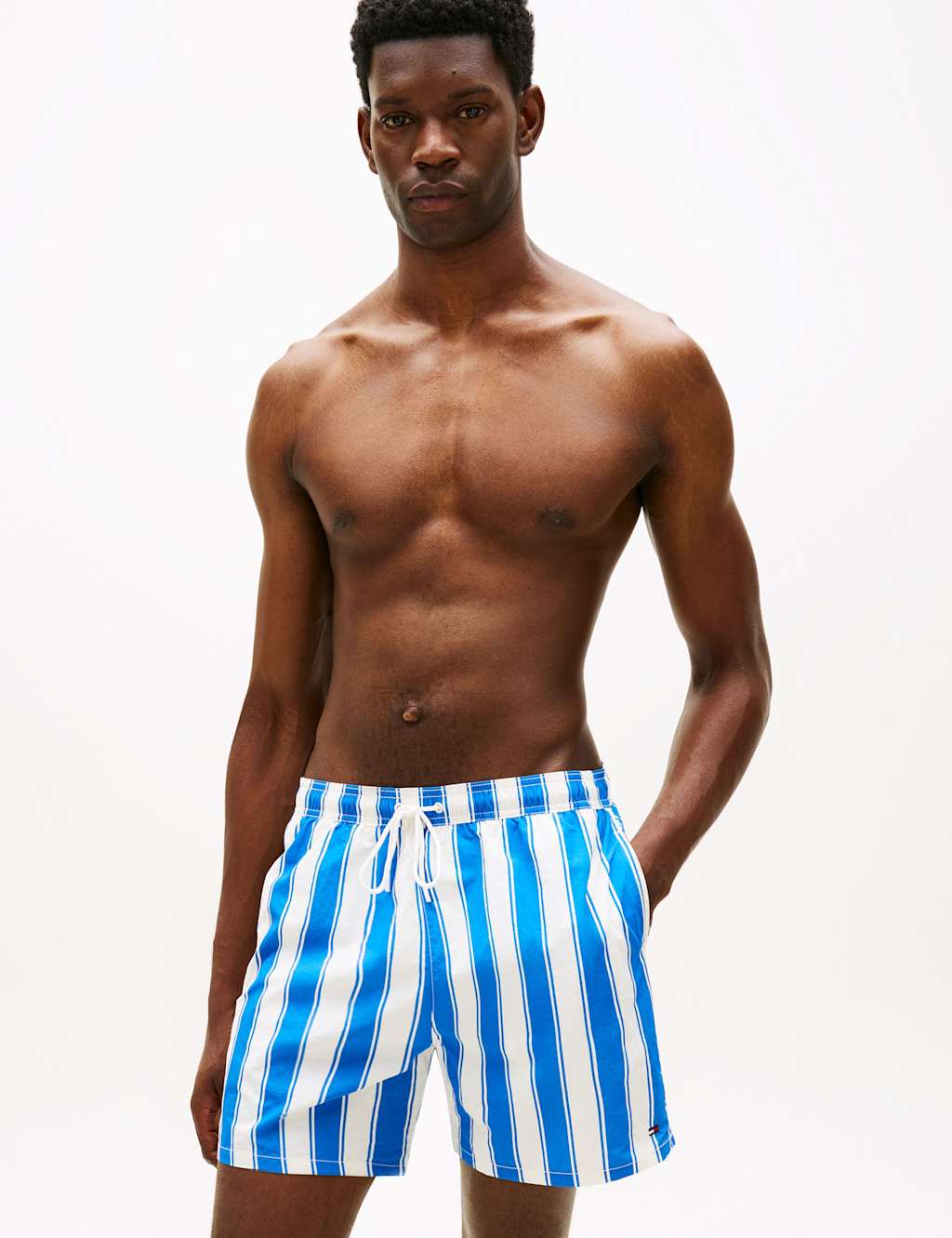 Tommy Hilfiger Men's Essentials Floral Swim Shorts - XL - Blue Mix - Available at M&S