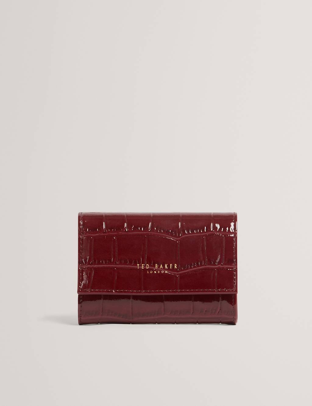 Ted Baker Croc Effect Purse Dark Red