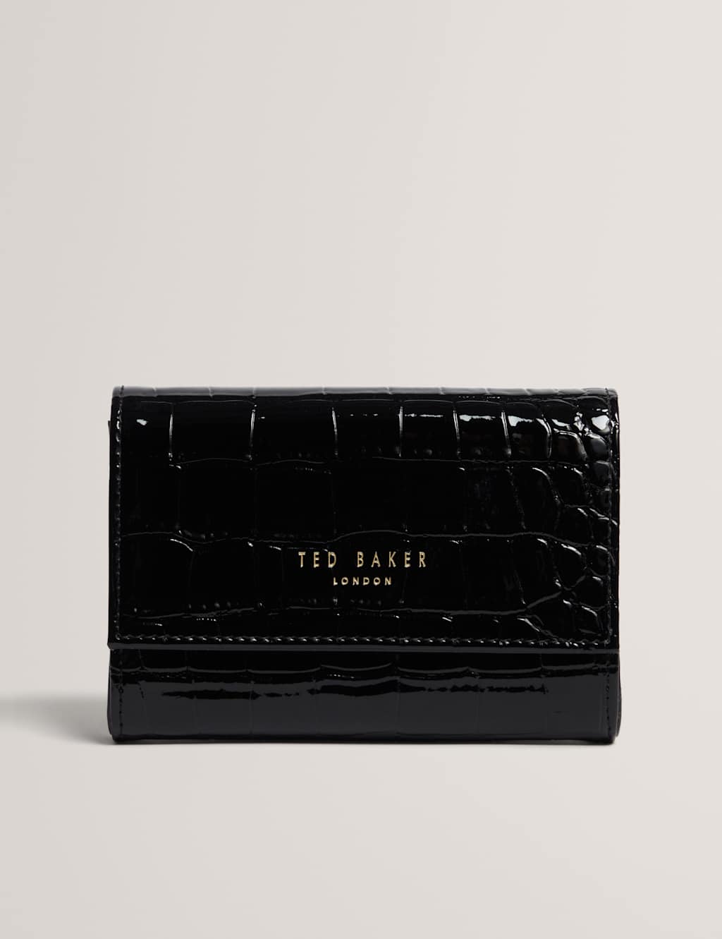 Ted Baker Croc Effect Purse Black