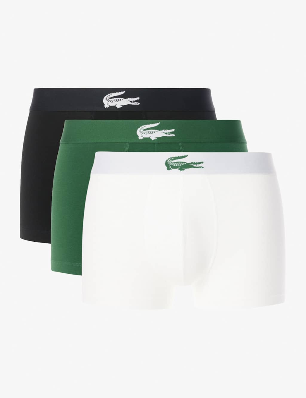 Lacoste Men's 3 Pack Cotton Rich Jersey Trunks - L - White Mix - Available at M&S
