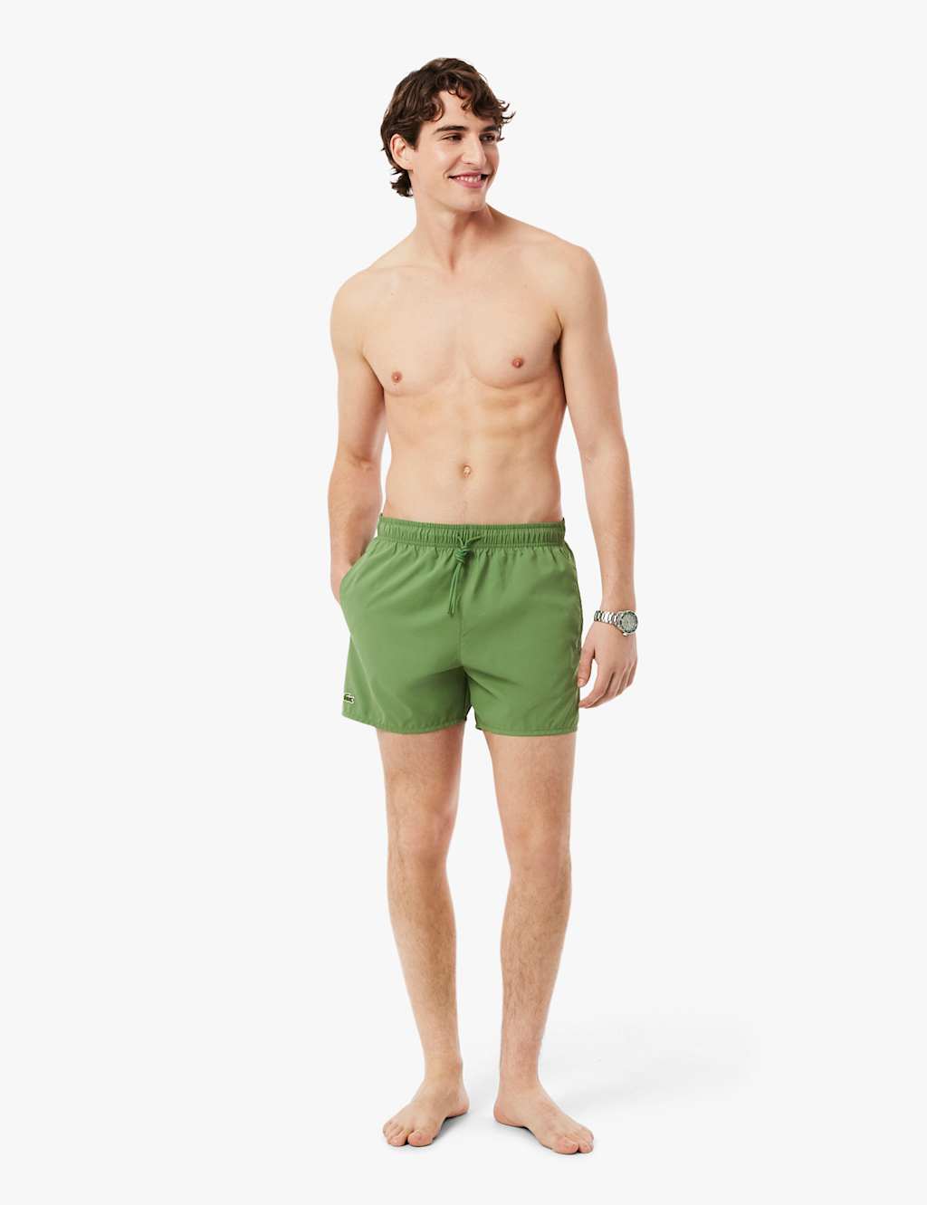 Lacoste Men's Swim Shorts - M - Green - Available at M&S