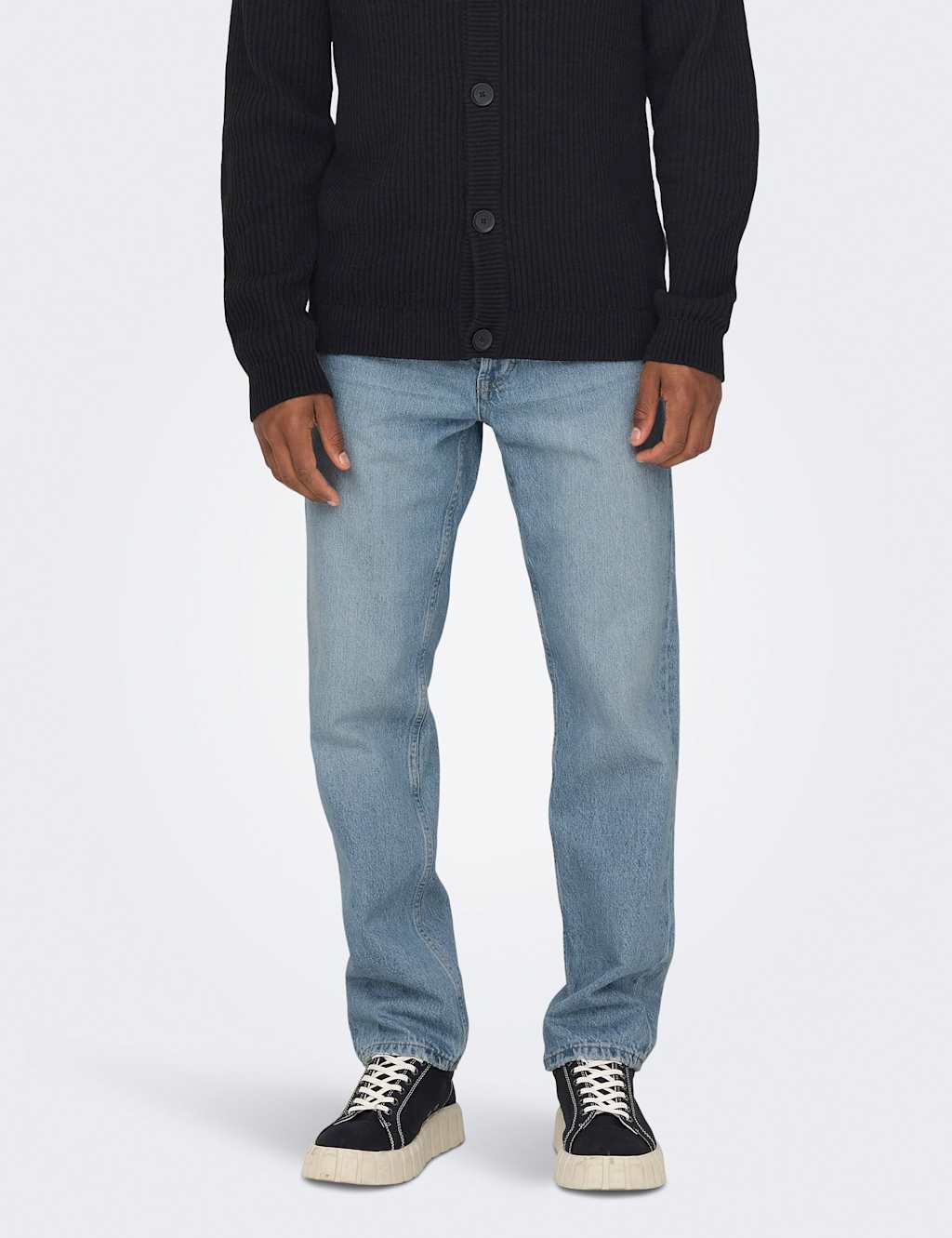 Only & Sons Men's Straight Fit 5 Pocket Jeans - 30 - Light Blue - Available at M&S