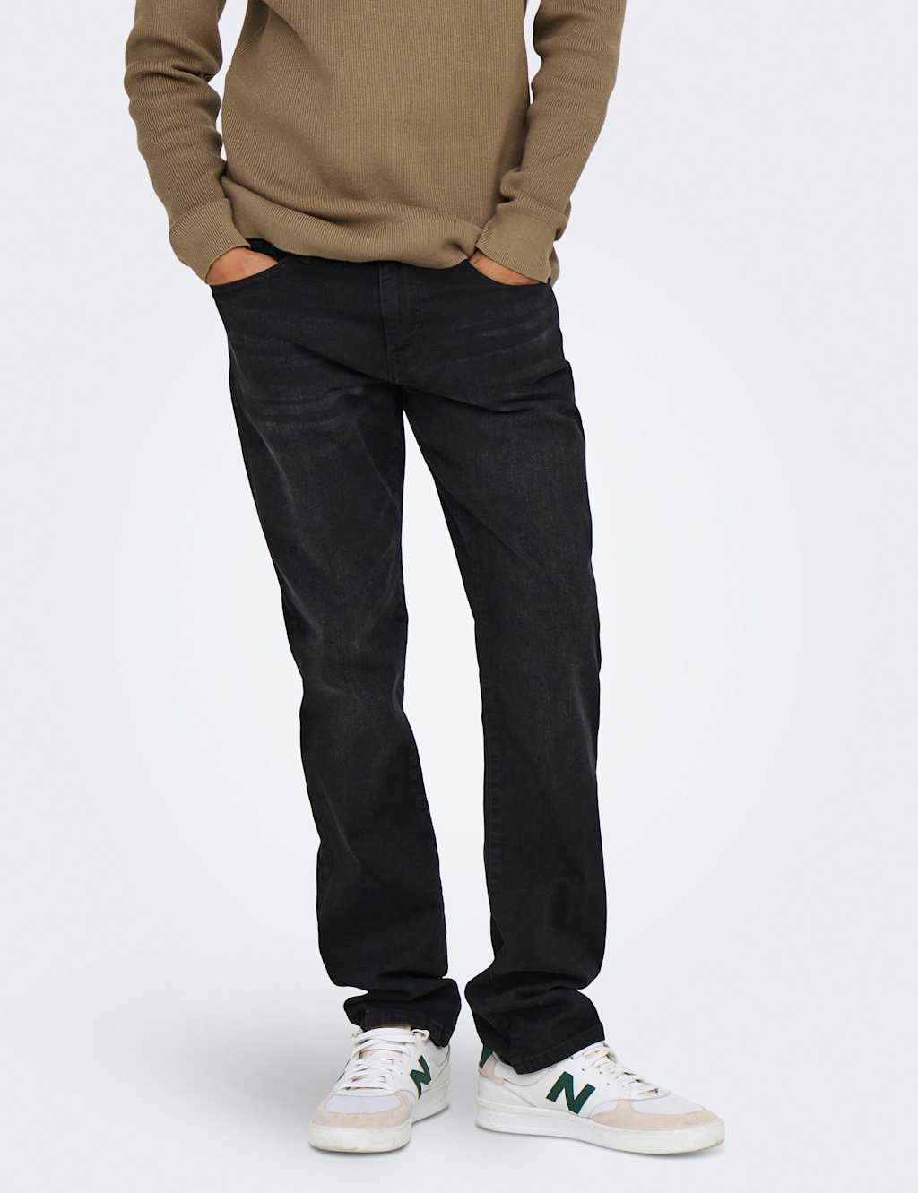 Only & Sons Men's Regular Fit 5 Pocket Jeans - 32 - Black - Available at M&S