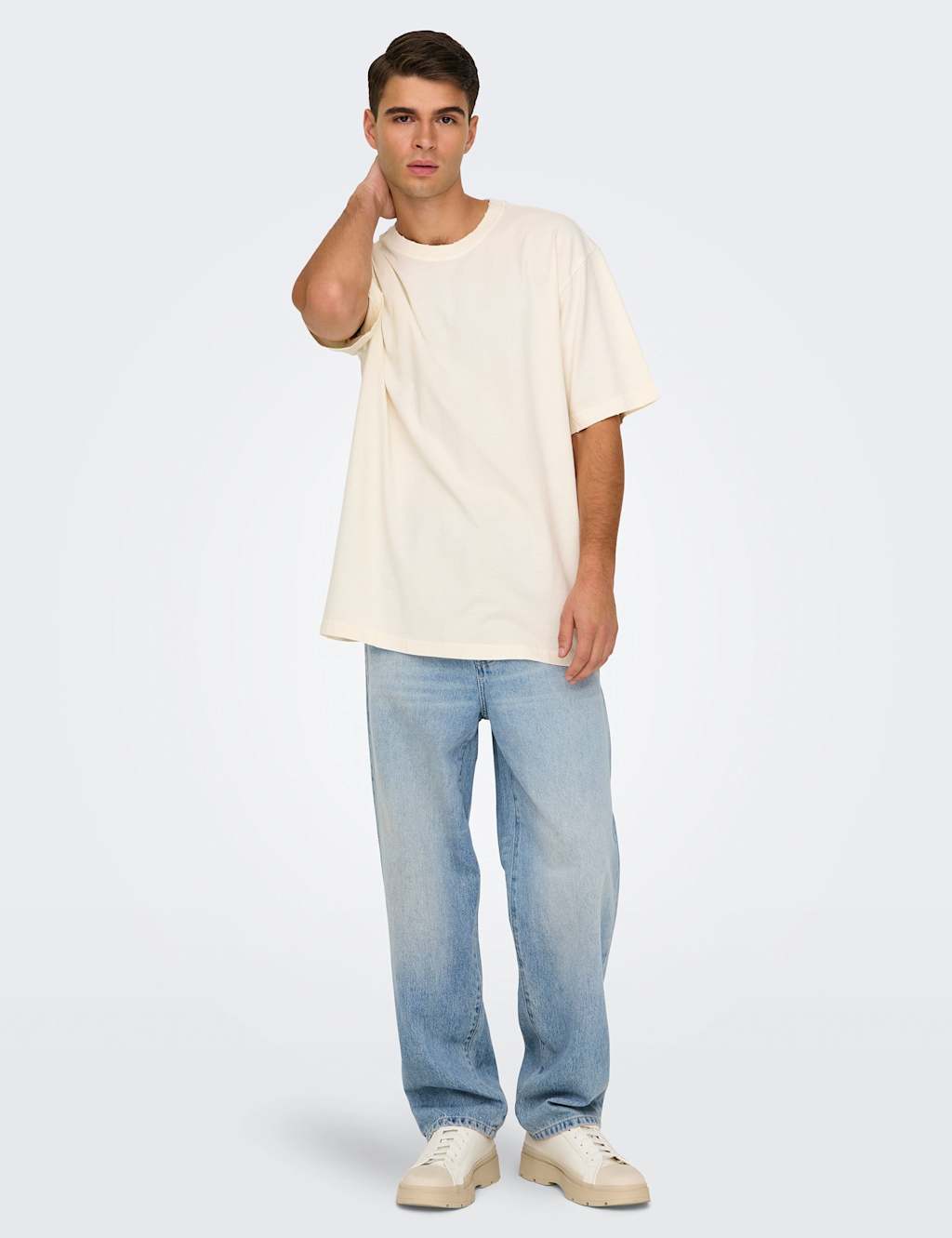 Only & Sons Men's Loose Fit 5 Pocket Jeans - 32 - Light Blue - Available at M&S
