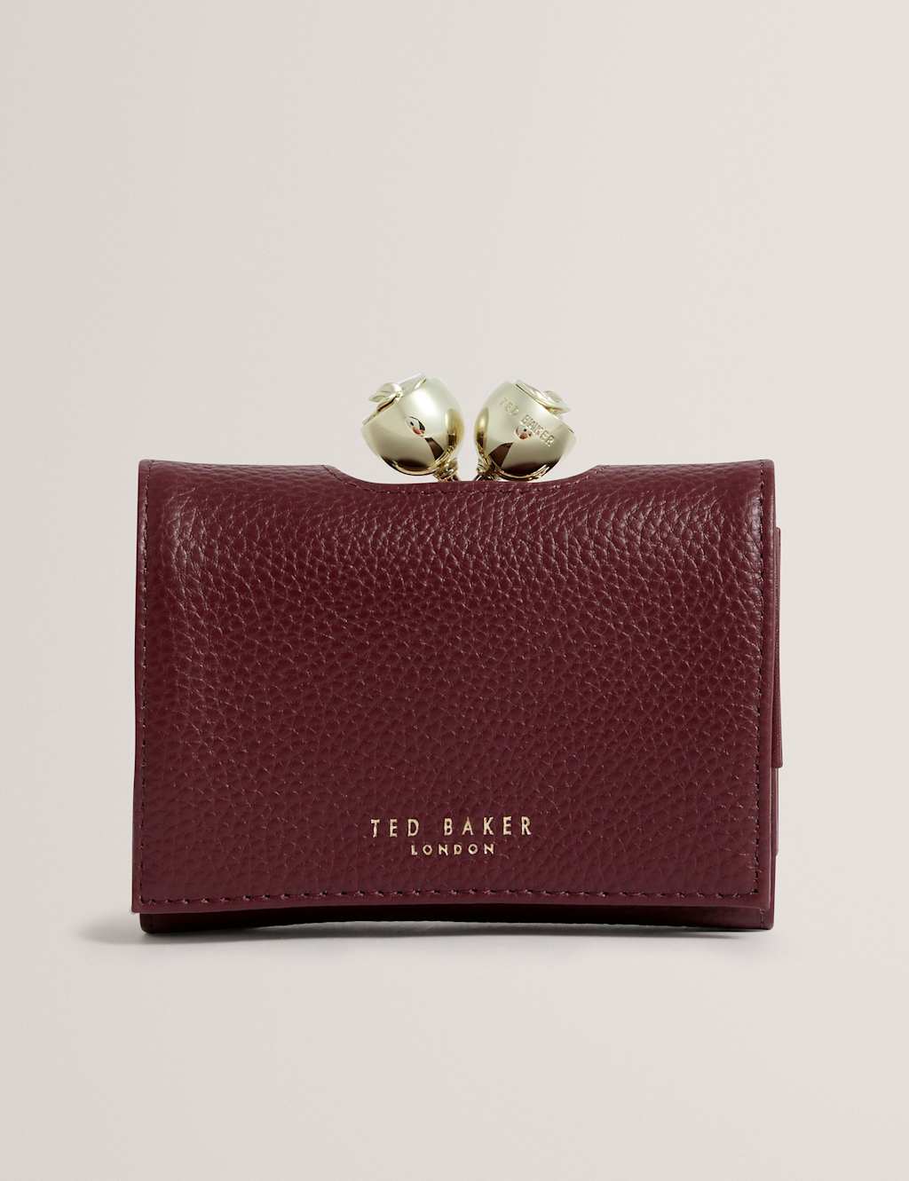 Ted Baker Women's Leather Bobble Purse - Burgundy - Available at M&S