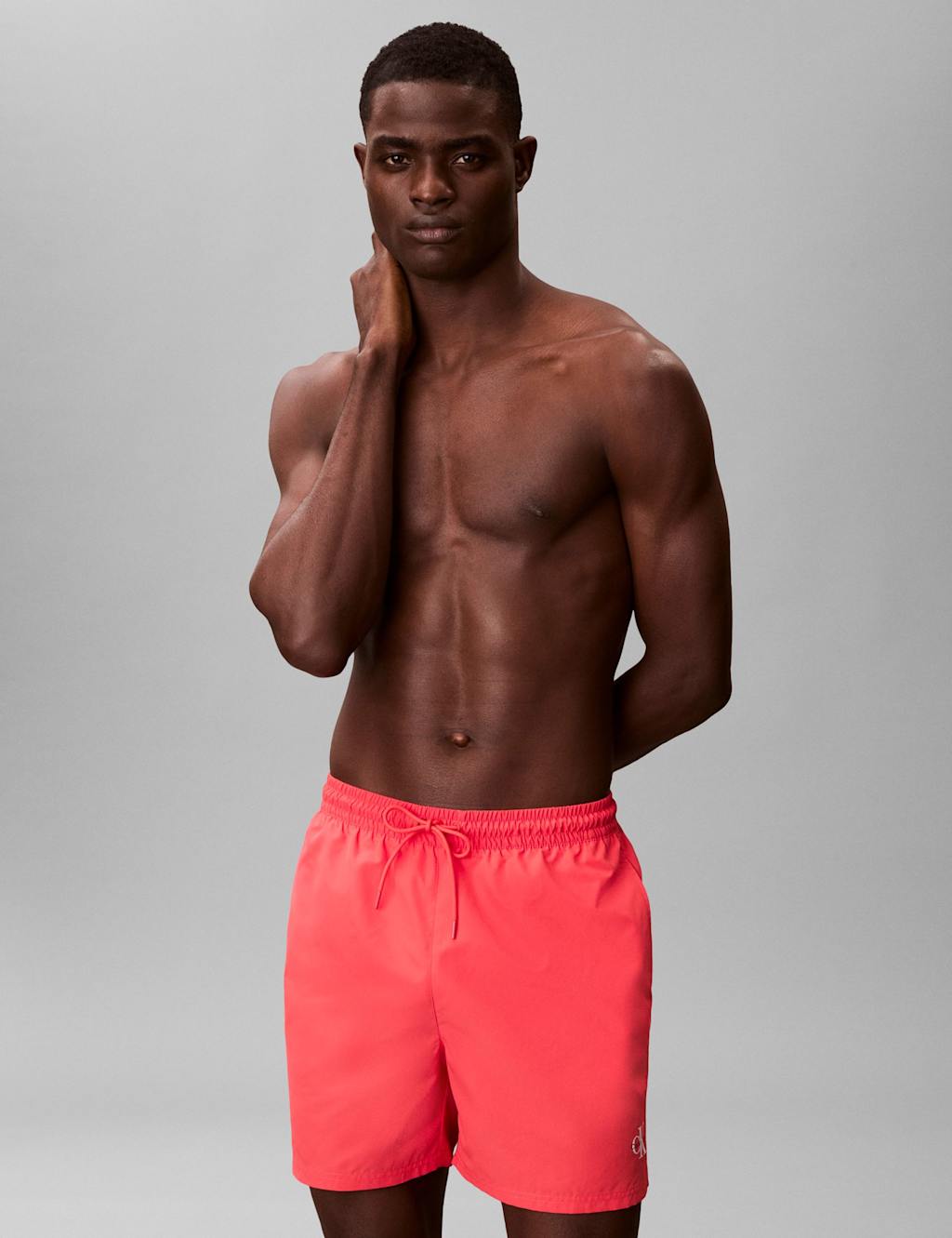 Calvin Klein Men's Graphic Swim Shorts - 3XL - Pink - Available at M&S