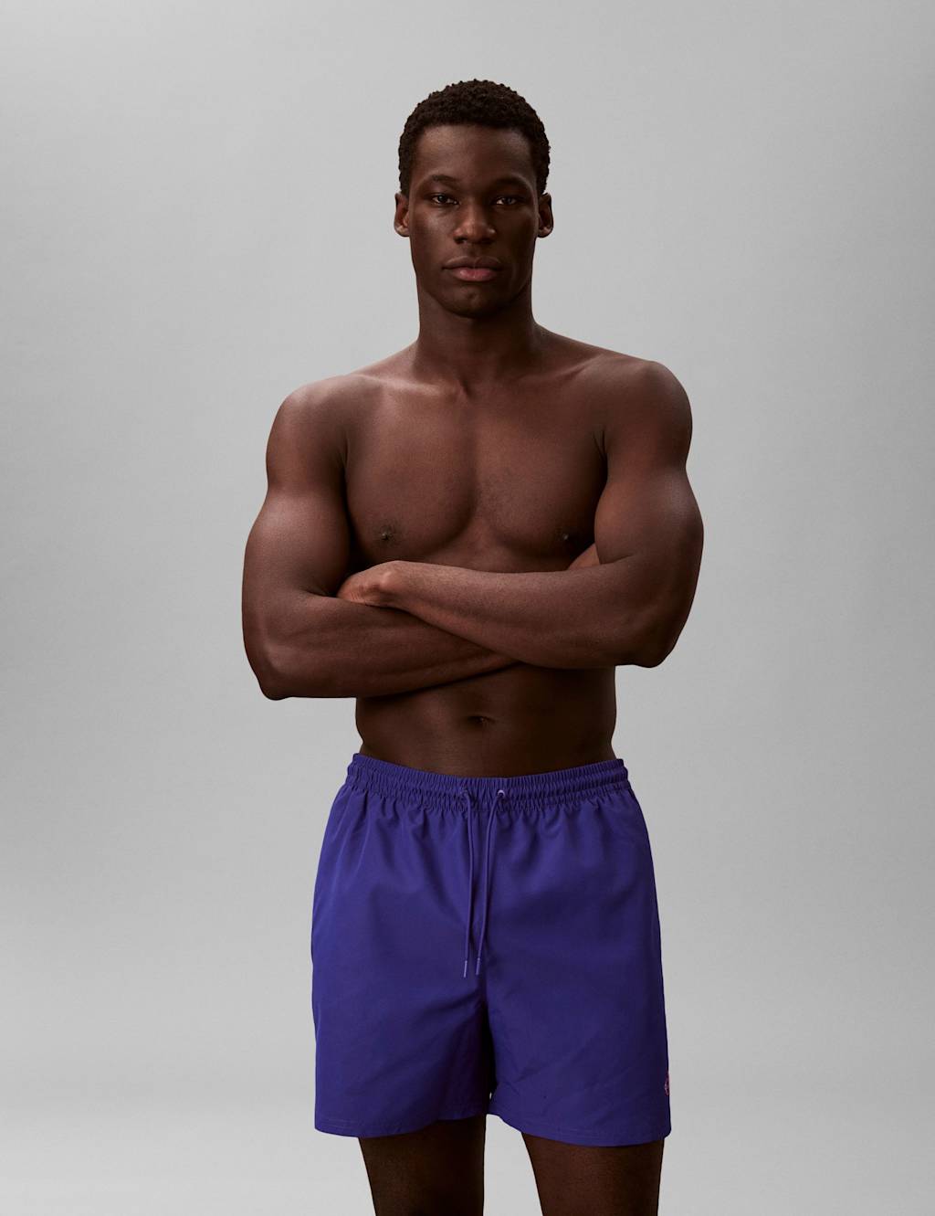Calvin Klein Men's Graphic Swim Shorts - 2XL - Blue - Available at M&S
