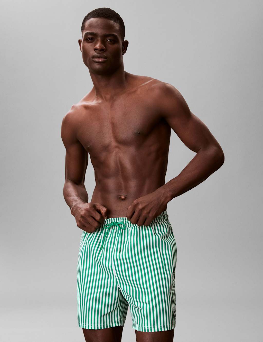 Calvin Klein Men's Graphic Swim Shorts - 4XL - Green Mix - Available at M&S