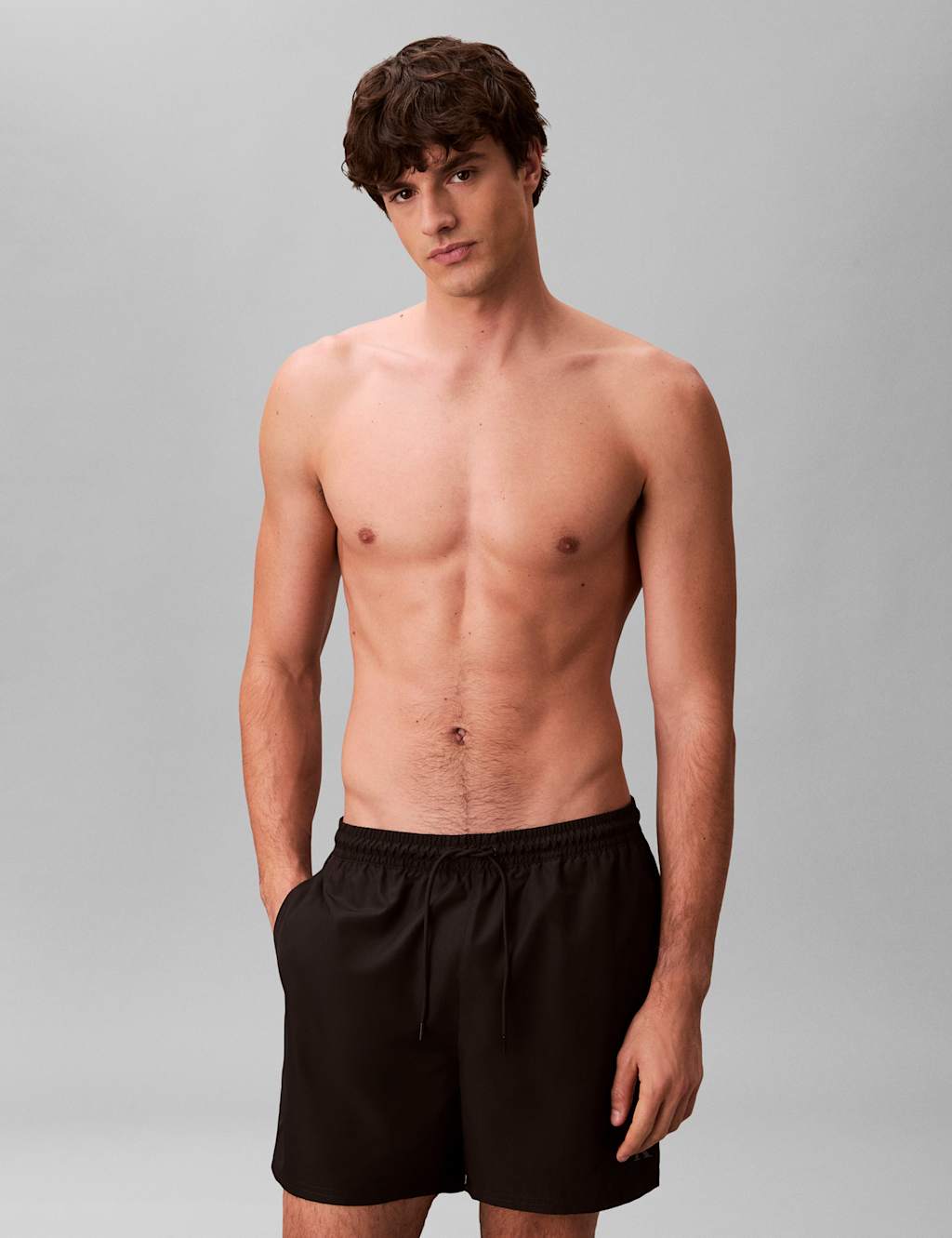 Calvin Klein Men's Graphic Swim Shorts - 2XL - Black - Available at M&S