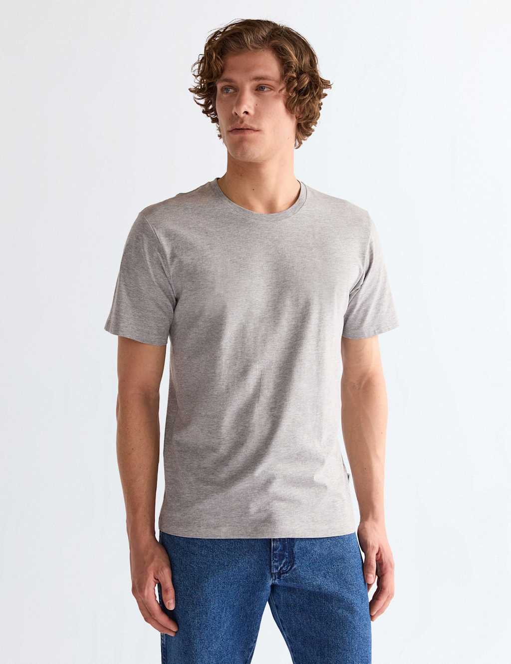 Wrangler Men's 3 Pack Pure Cotton Jersey T-Shirts - M - Grey - Available at M&S