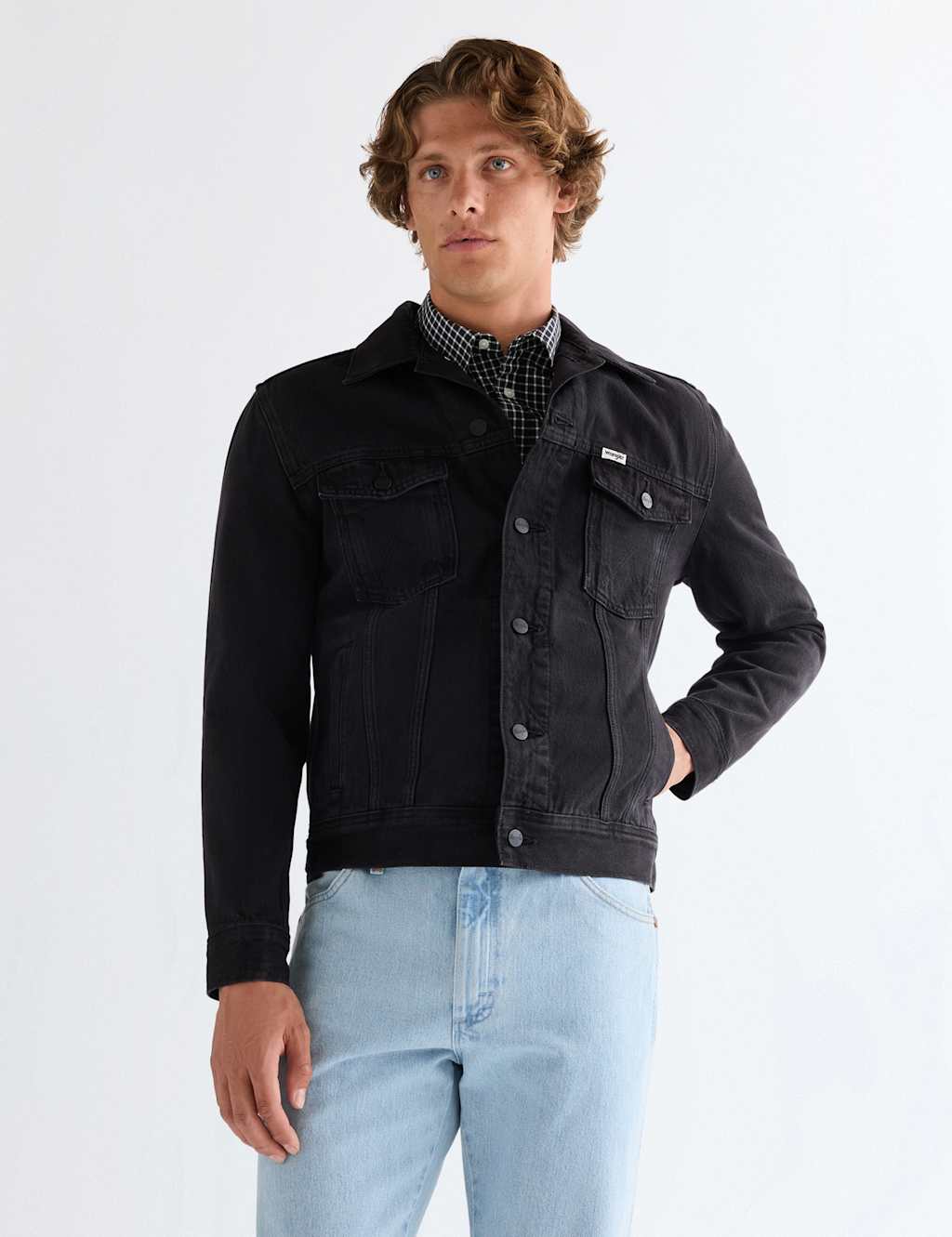 Wrangler Men's Denim Jacket - L - Blue Denim - Available at M&S