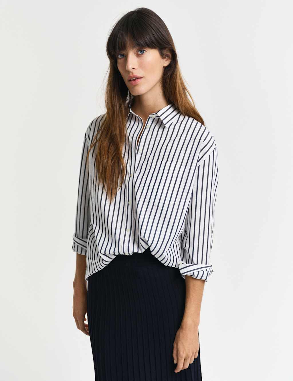Pure Cotton Striped Button Through Shirt