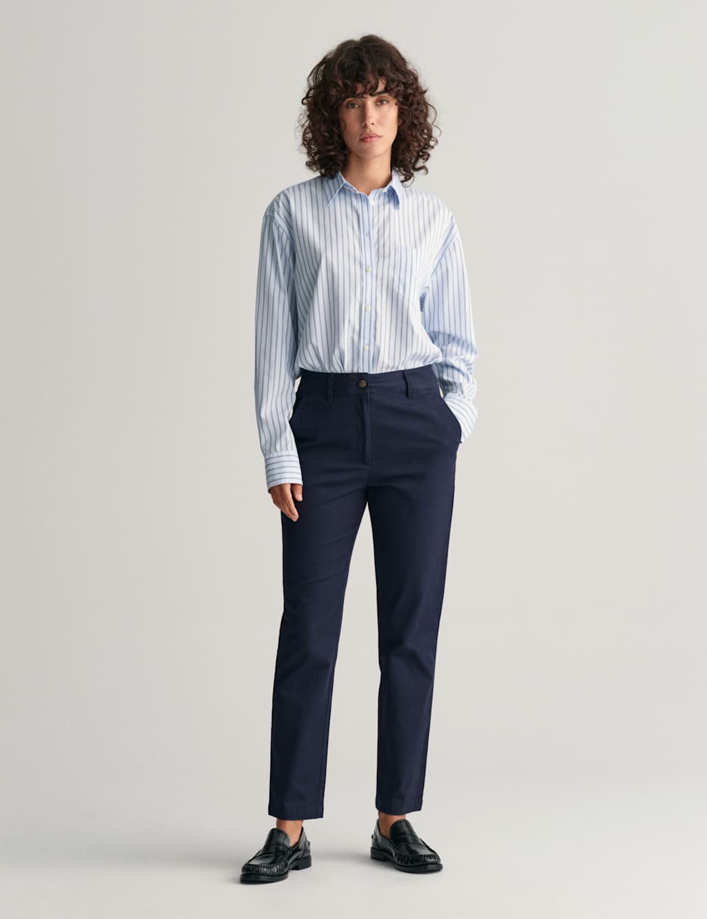 Cotton Rich Slim Fit Ankle Grazer Chinos