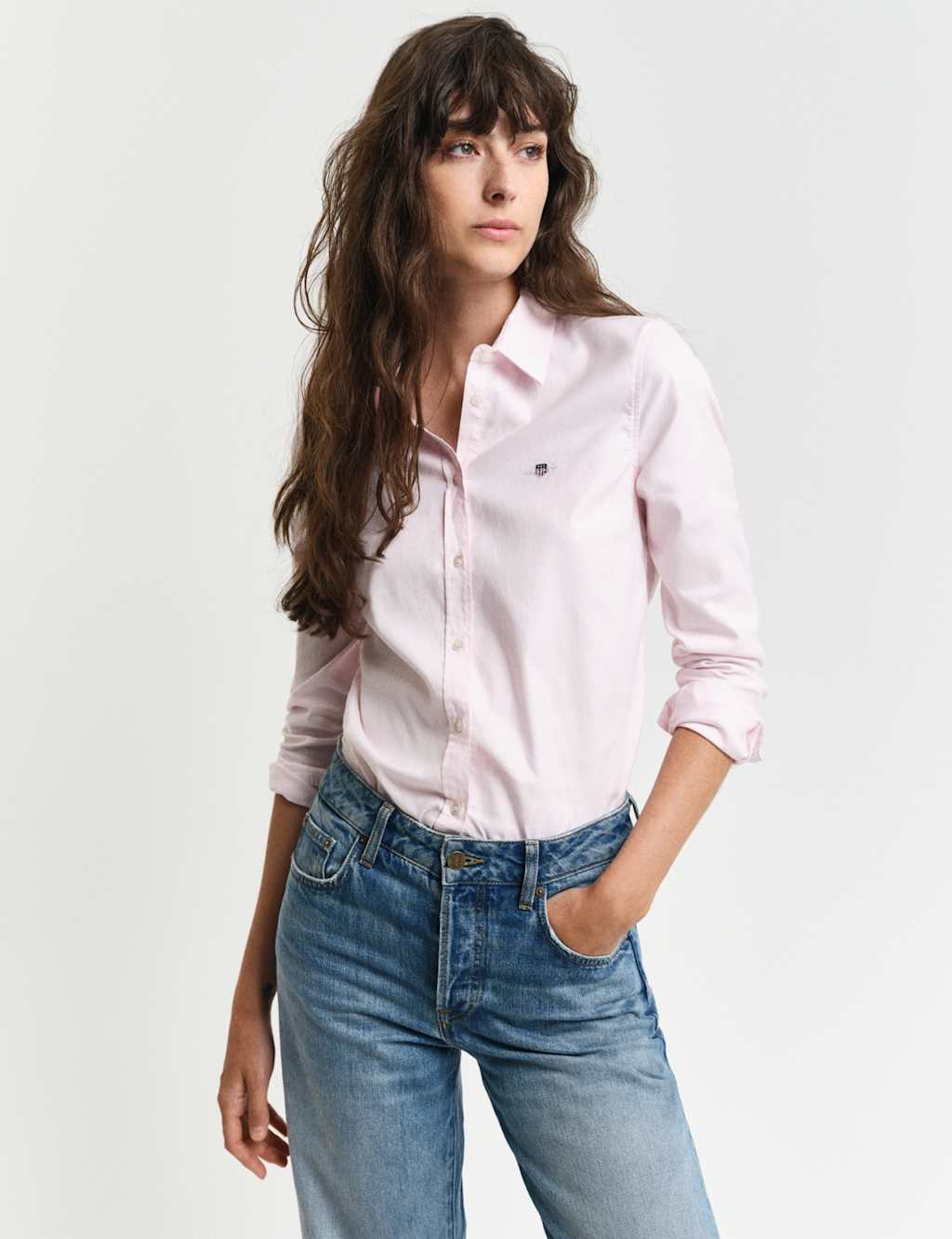 Cotton Rich Button Through Oxford Shirt