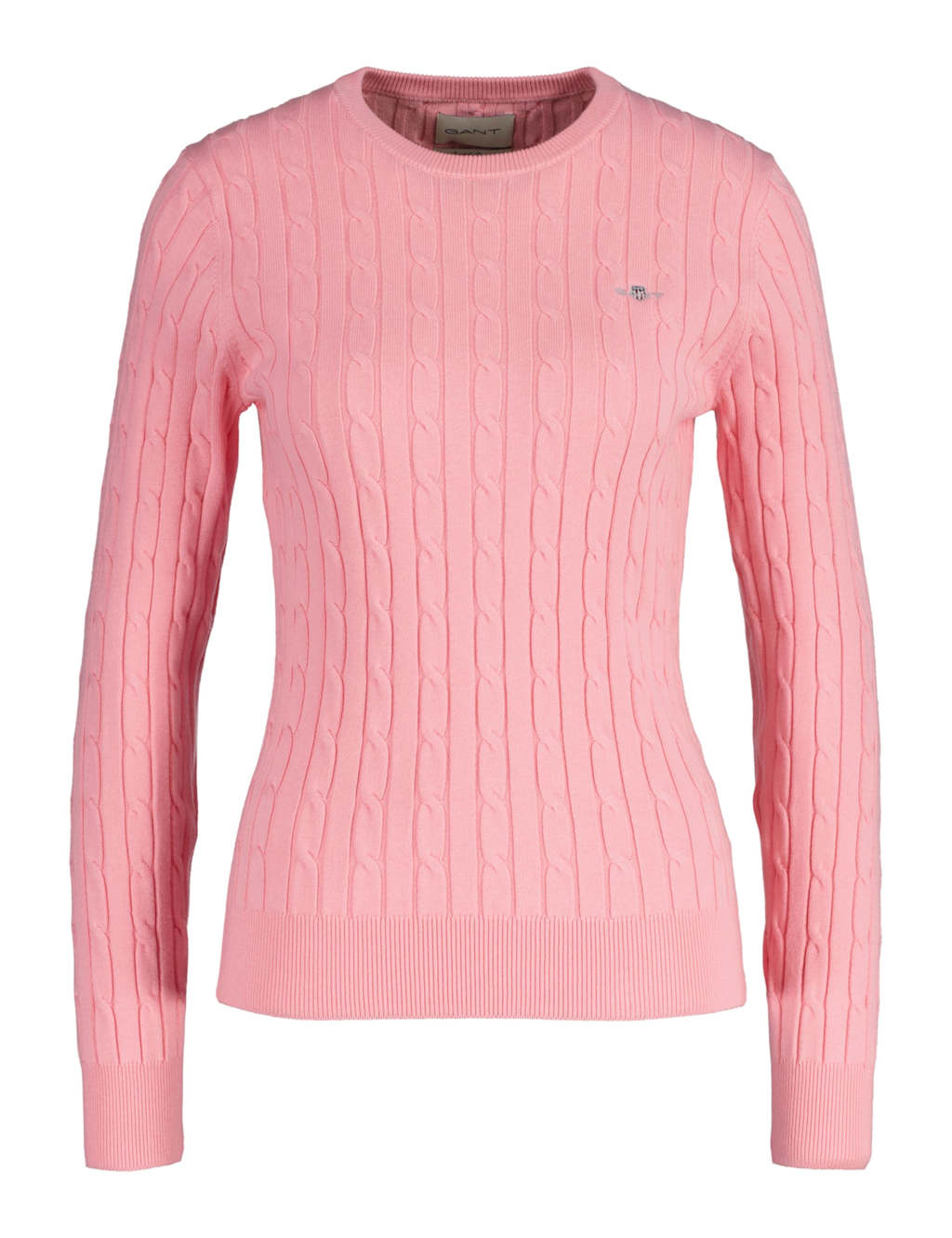 Cotton Rich Cable Knit Crew Neck Jumper