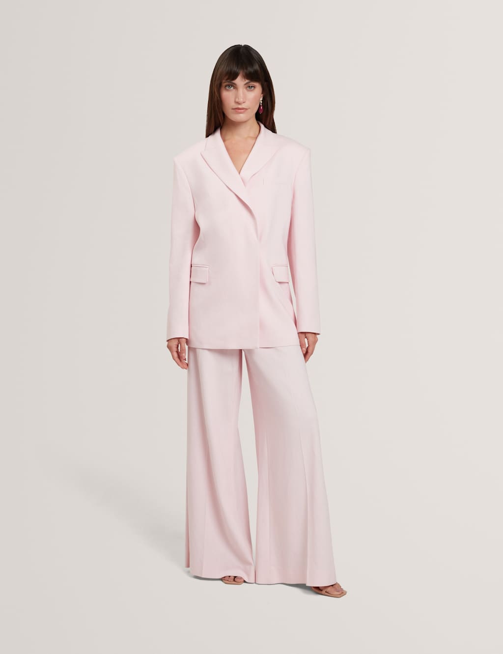 Ted Baker Women's Woven Tailored Wide Leg Trousers - 8 - Light Pink - Available at M&S