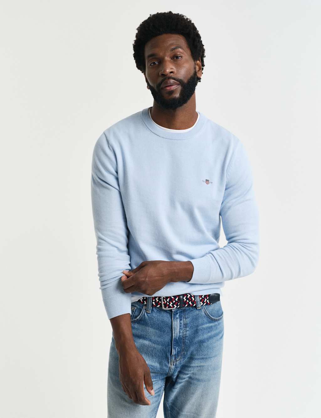 Pure Cotton Crew Neck Jumper