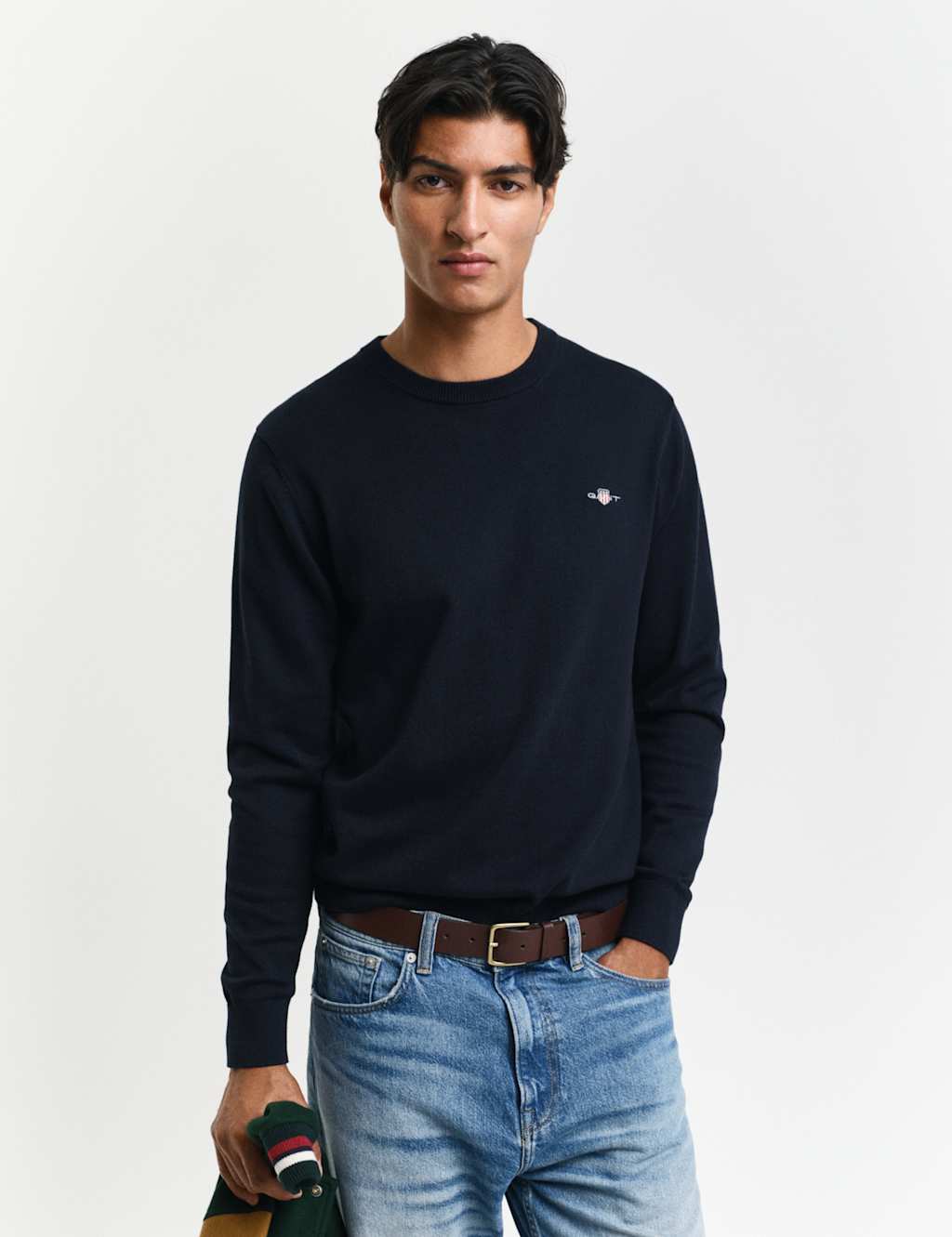 Pure Cotton Crew Neck Jumper