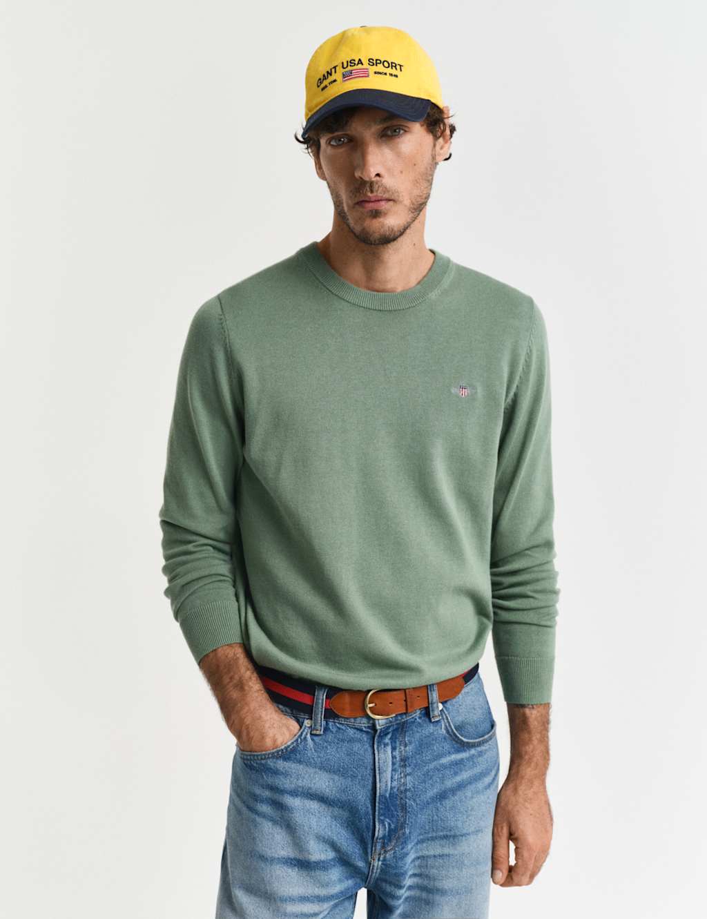 Pure Cotton Crew Neck Jumper