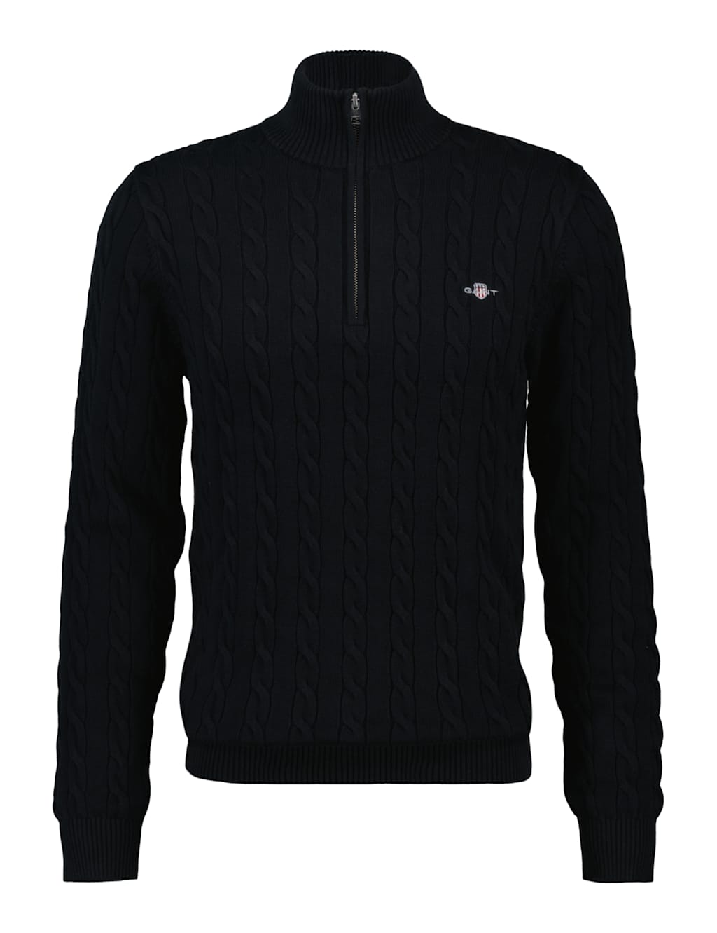 Pure Cotton Cable Knit Half Zip Jumper