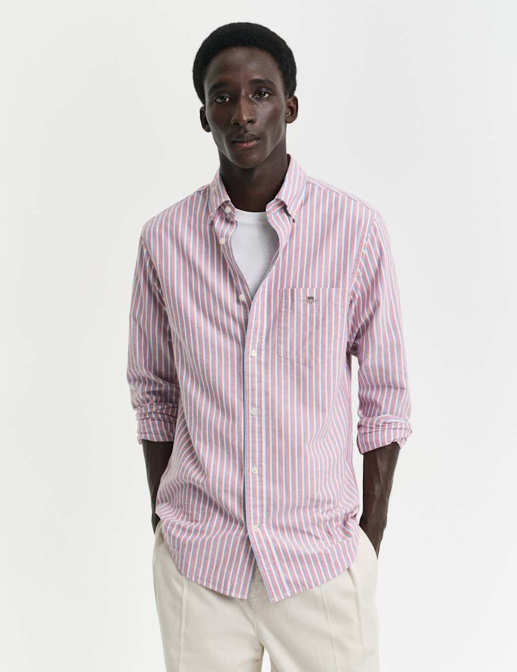 Regular Fit Pure Cotton Striped Shirt