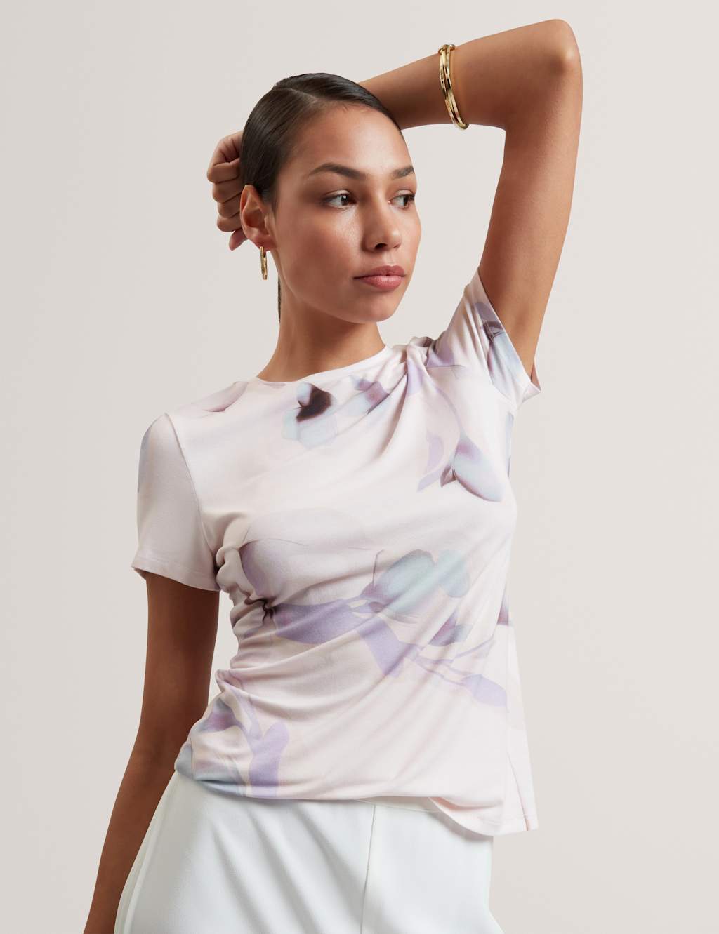 Ted Baker Women's Floral T-Shirt - 12 - Pink Mix - Available at M&S