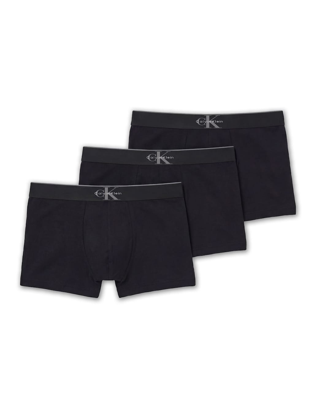Calvin Klein Men's CK Archive 3 Pack Cotton Stretch Trunks - S - Black - Available at M&S