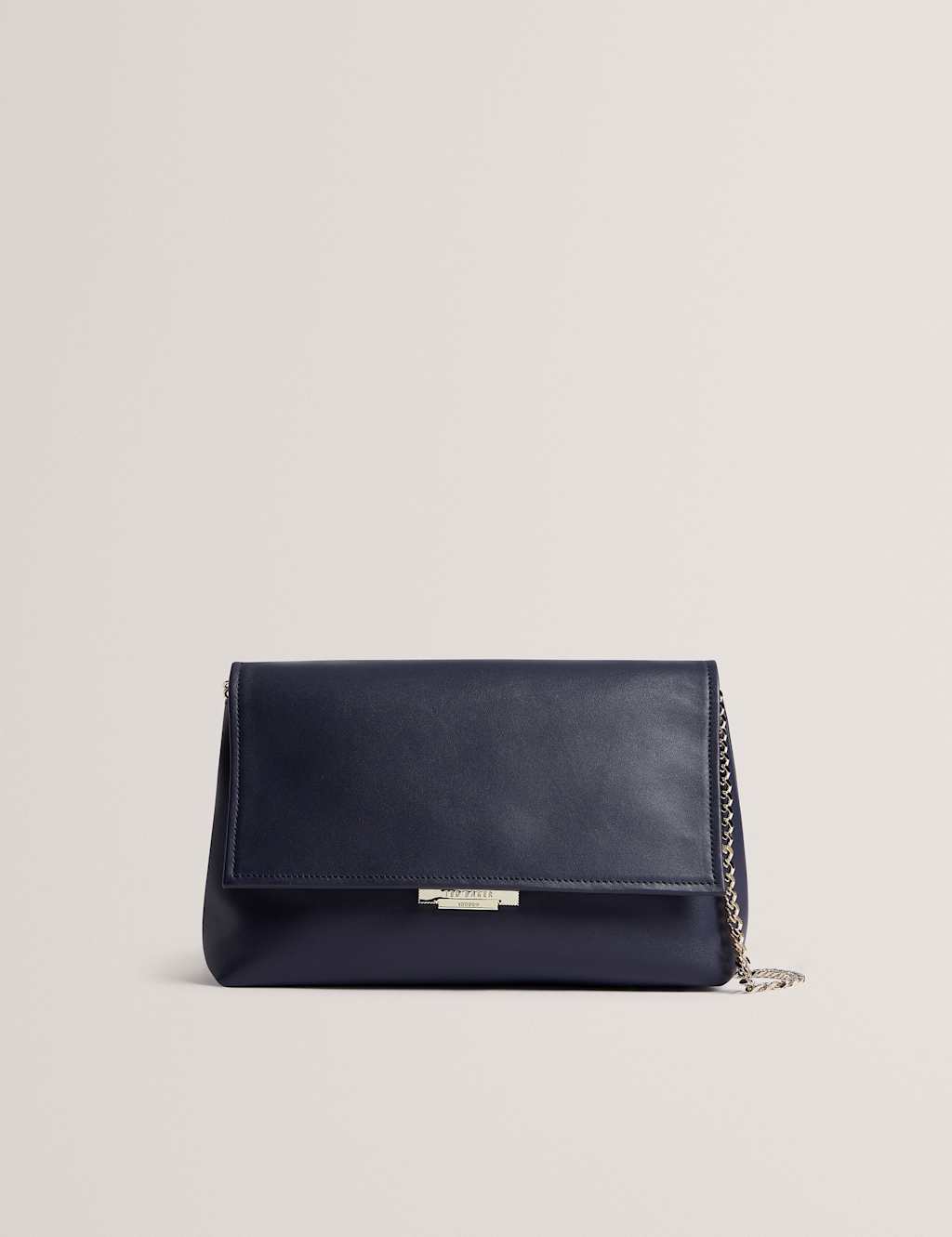 Ted Baker Leather Chain Strap Shoulder Bag Navy