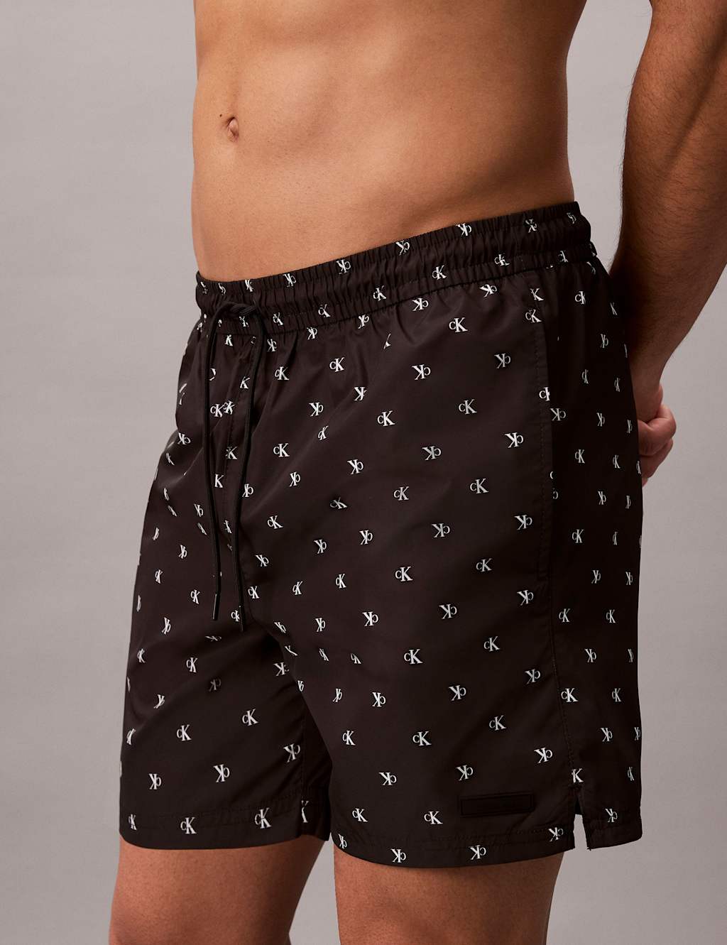 Calvin Klein Men's Printed Swim Shorts - 2XL - Black - Available at M&S