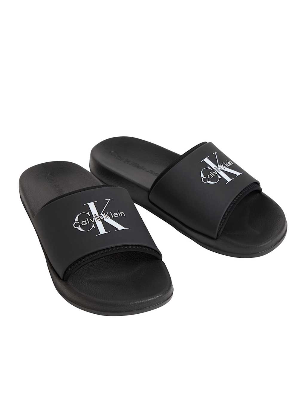 Calvin Klein Men's Essentials Neoprene Logo Sliders - 7 - Black - Available at M&S