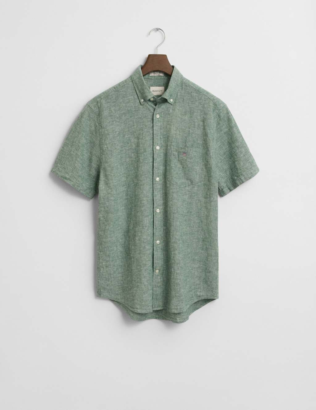 Regular Fit Linen Rich Short Sleeve Shirt