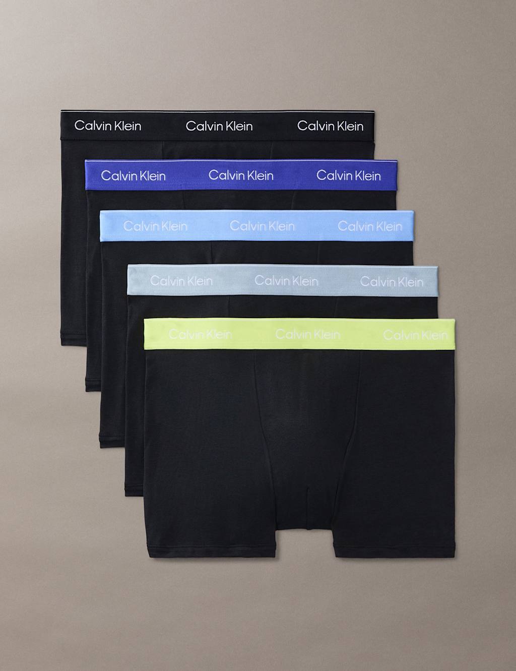 Calvin Klein Men's 5 Pack Icon Cotton Stretch Logo Trunks - 2XL - Black Mix - Available at M&S
