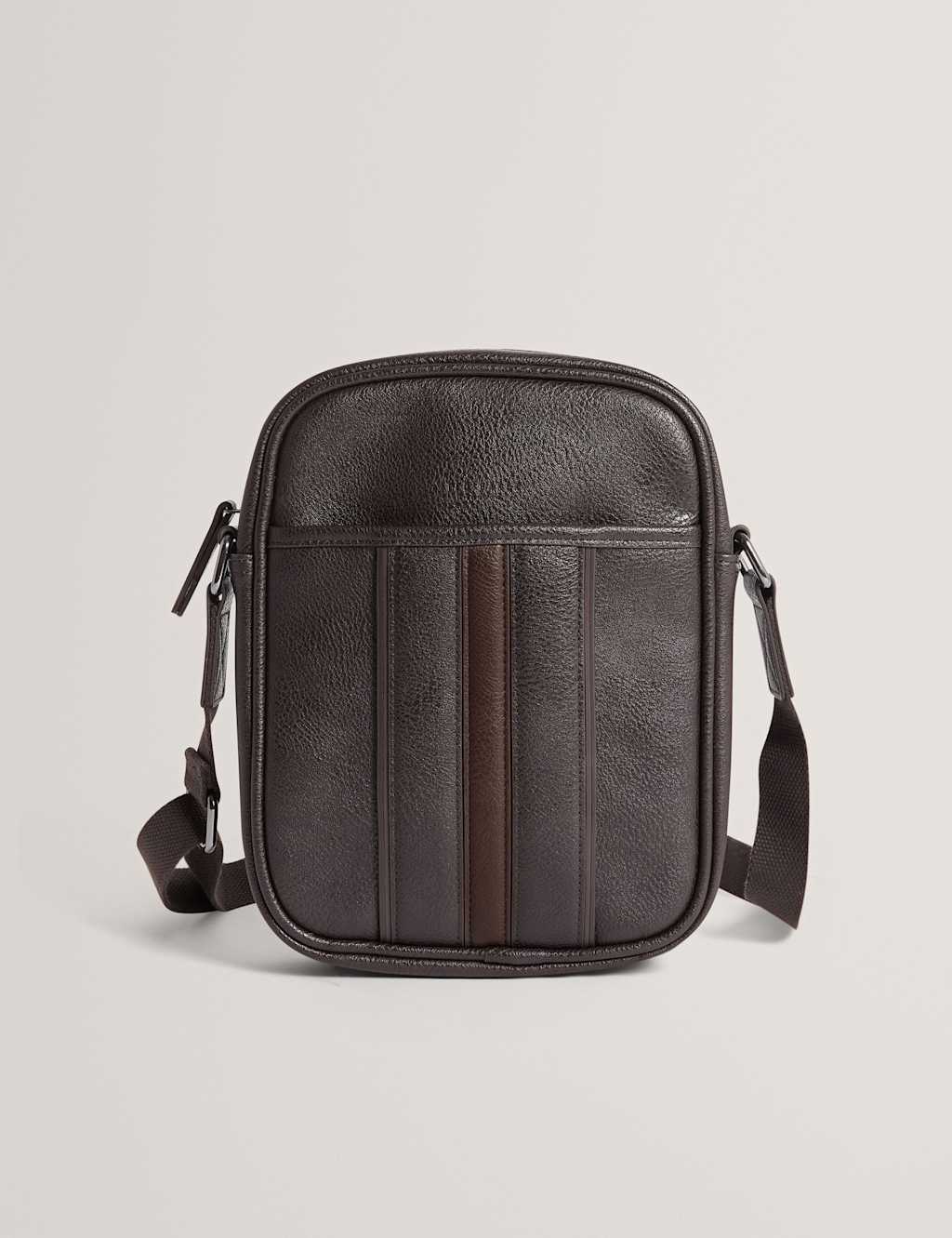 Ted Baker Men's Stripe Cross Body Bag - Brown - Available at M&S