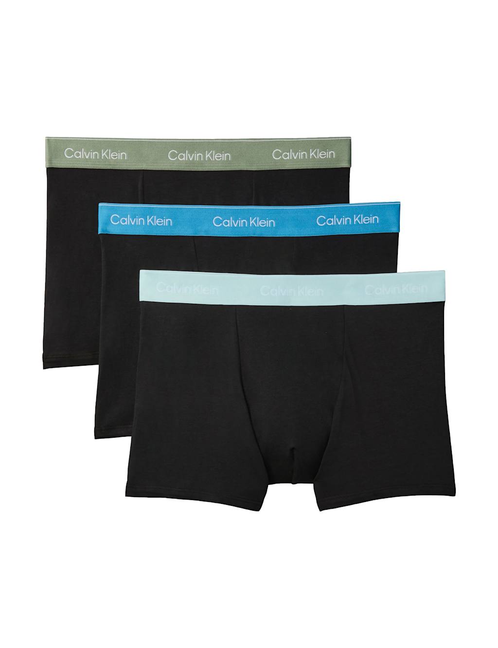 Calvin Klein Men's 3 Pack Icon Cotton Stretch Trunks - XL - Black Mix - Available at M&S