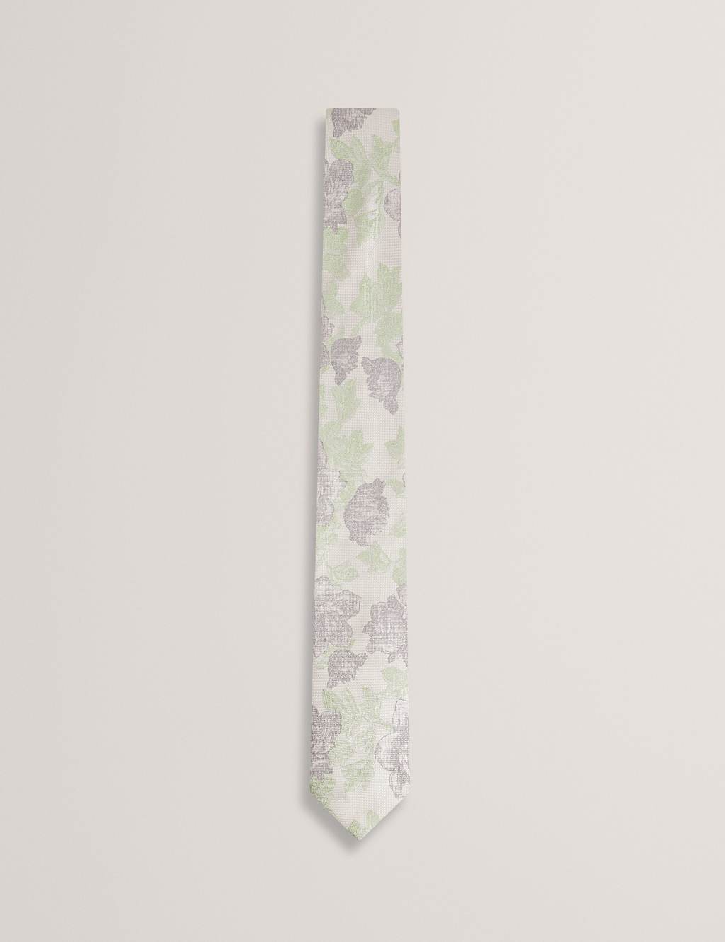 Ted Baker Men's Jacquard Floral Pure Silk Tie - Navy - Available at M&S