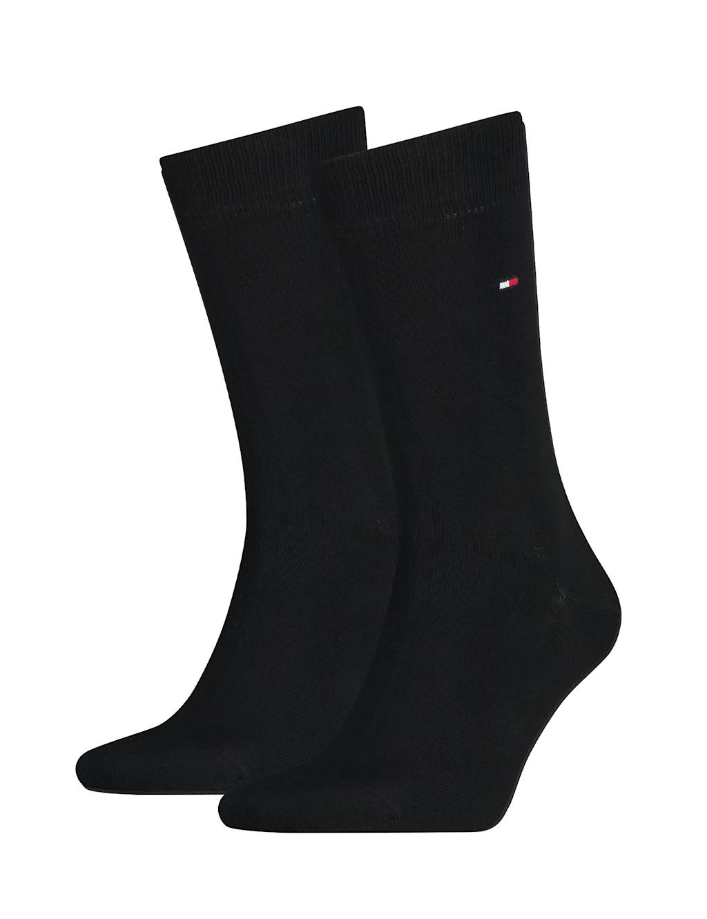 2pk Embroidered Logo Cotton Rich Socks