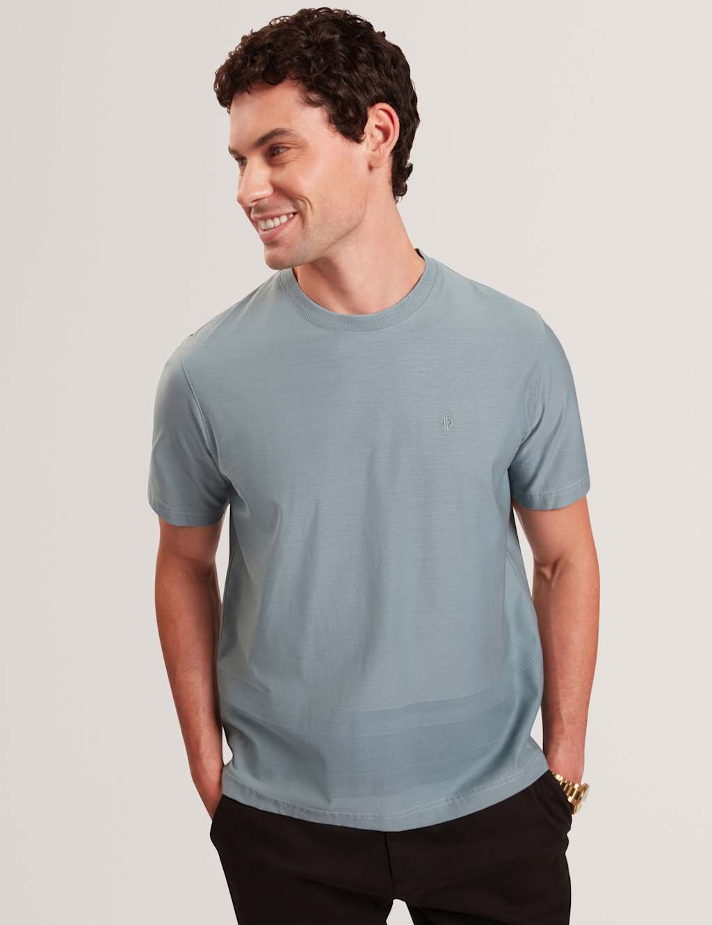 Ted Baker Men's Pure Cotton T-Shirt - XL - Blue - Available at M&S