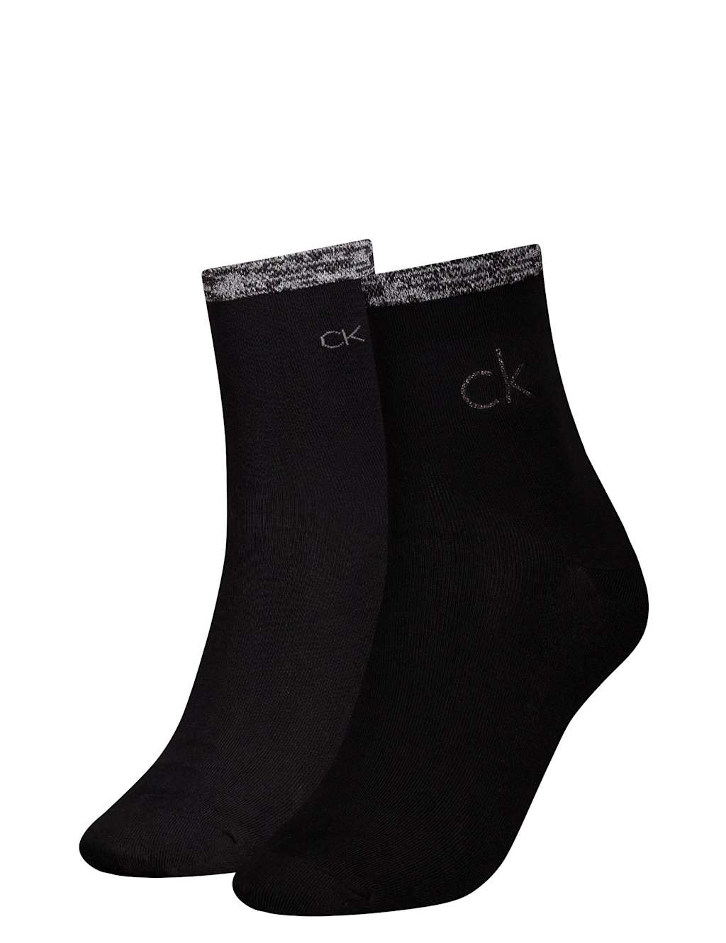 2pk Cotton Blend Logo Ankle High Socks