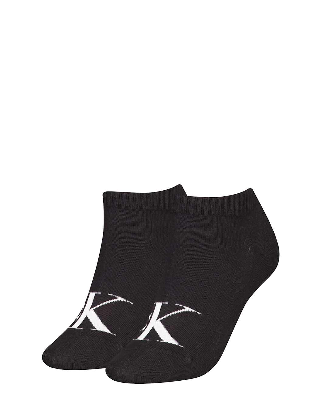 2pk Cotton Rich Monogram Logo Trainer Socks