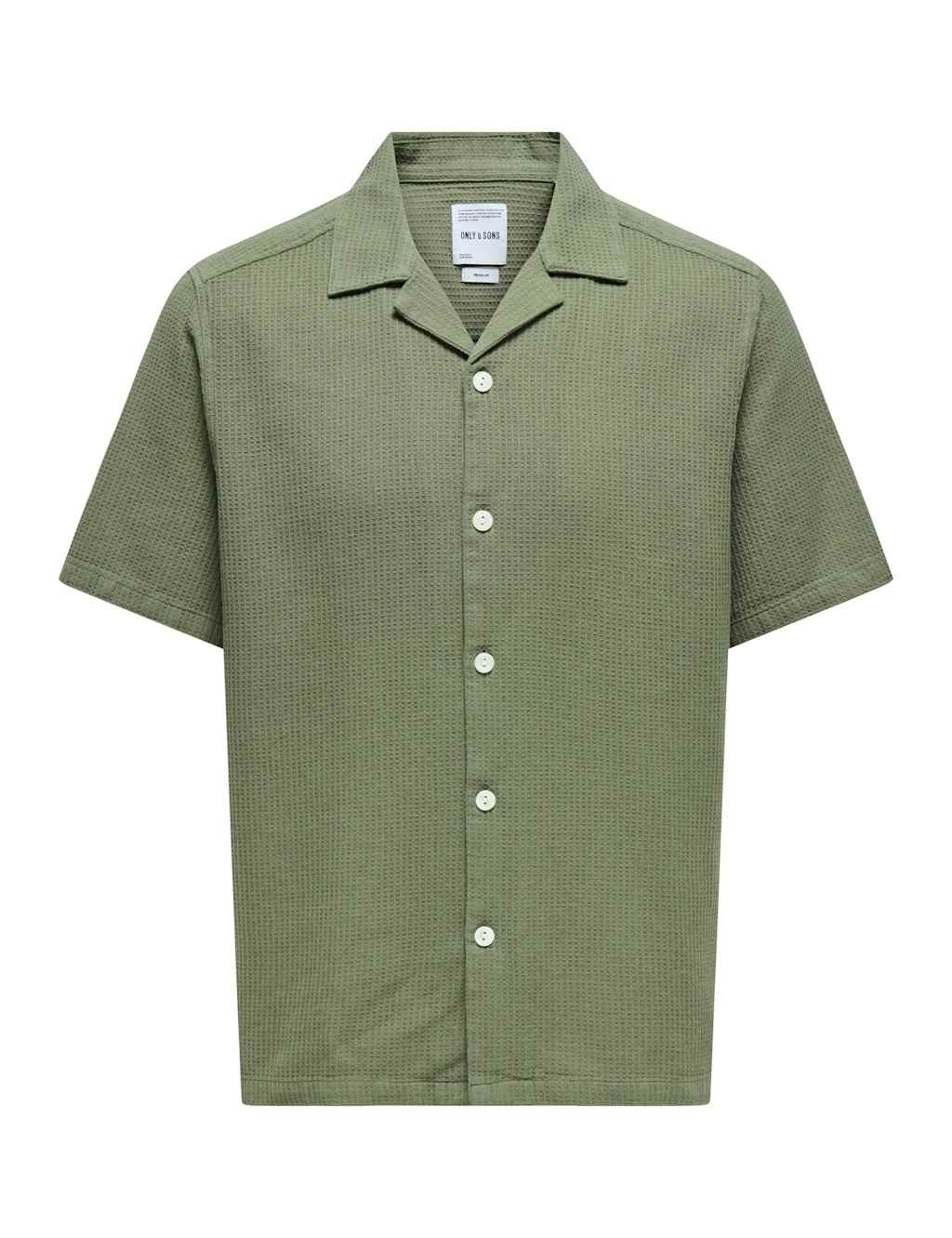 Regular Fit Pure Cotton Waffle Shirt