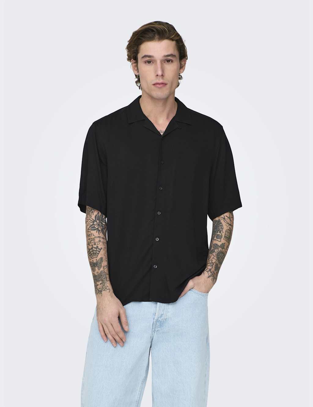 Regular Fit Easy Iron Cuban Collar Shirt