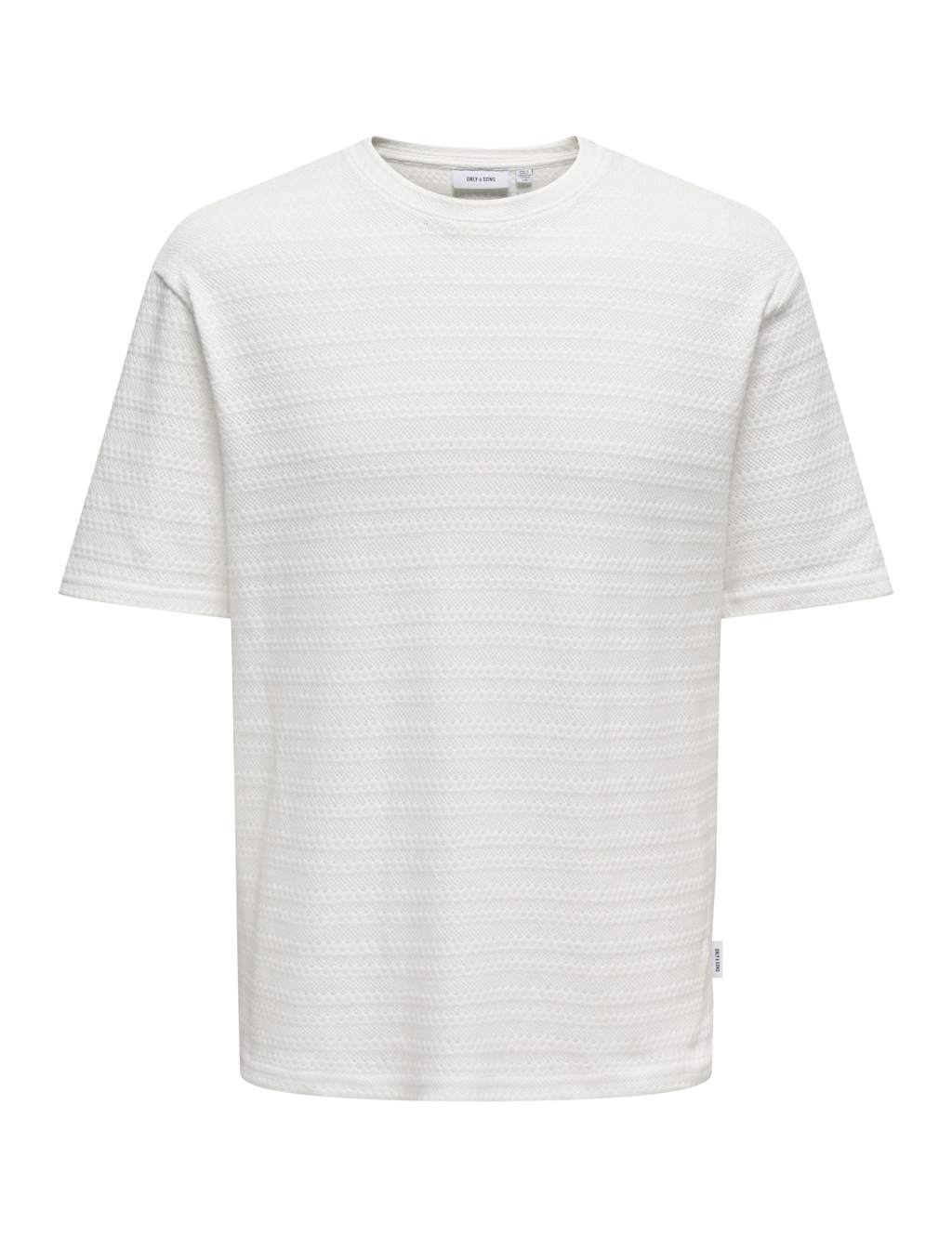 Pure Cotton Textured Crew Neck T-Shirt