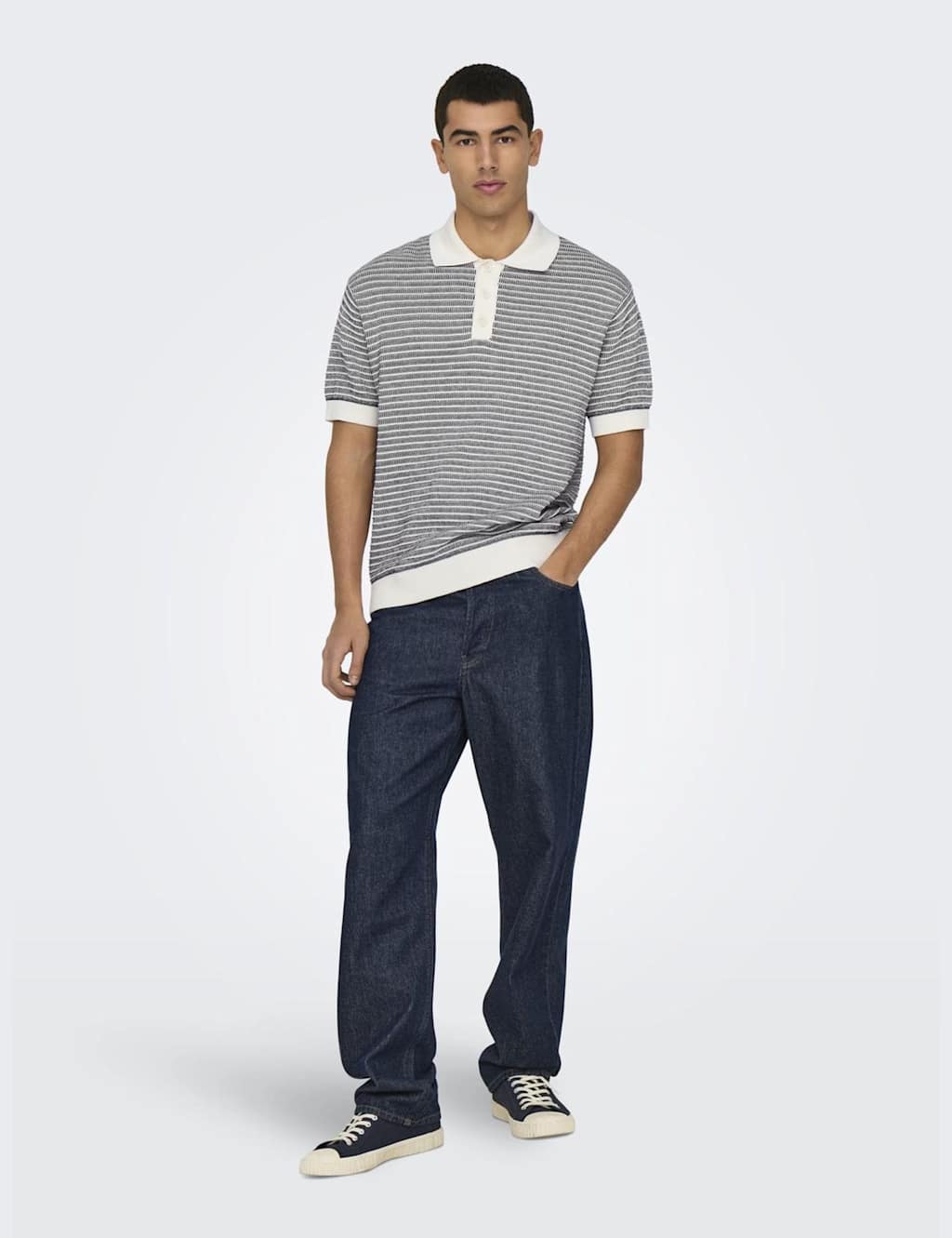 Pure Cotton Knitted Polo Shirt