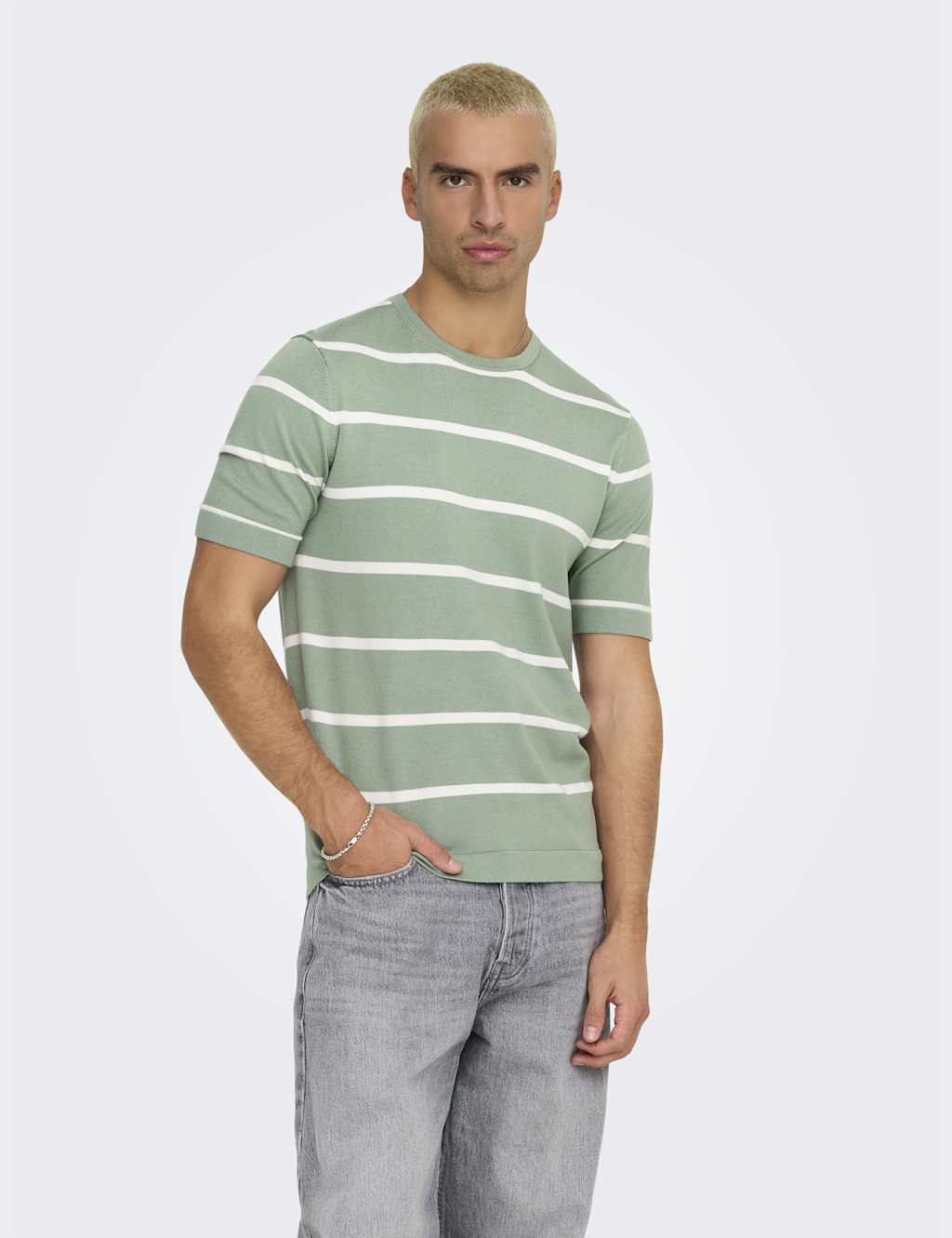 Striped Knitted T-Shirt